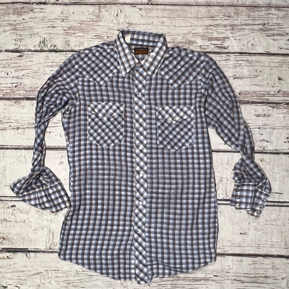 VTG Western Fashion Ranchwear Rockabilly Pearl Snap Button Down Shirt